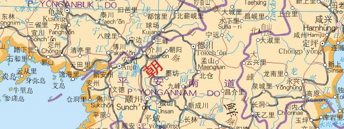 朝鲜地图全图高清版