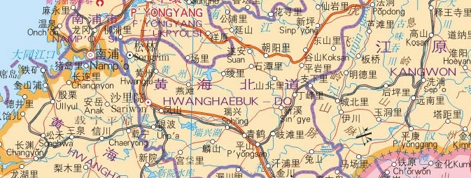 朝鲜地图中文版全图高清版(1)