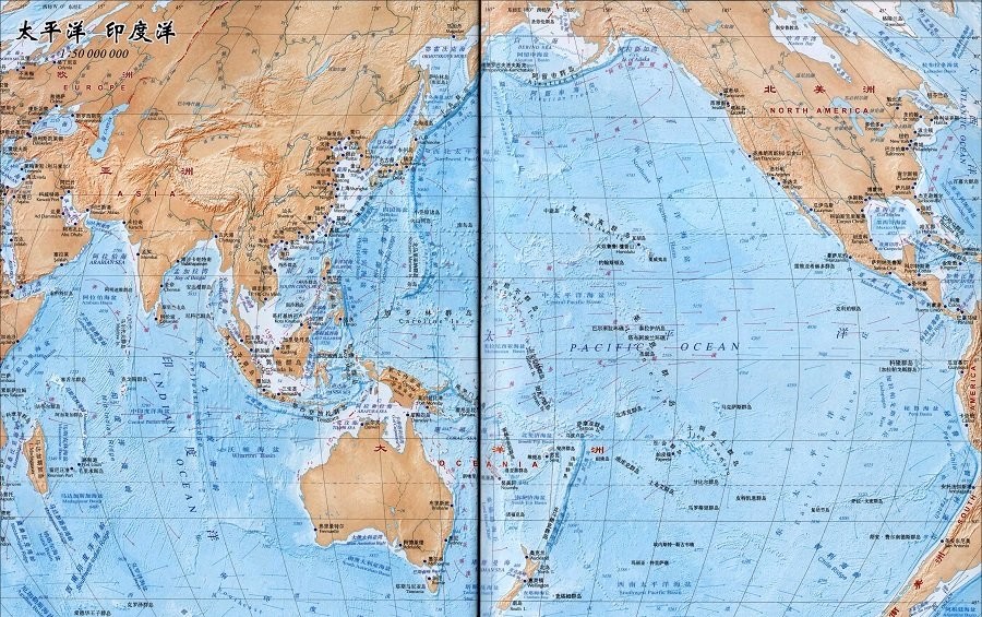 太平洋地图高清全图
