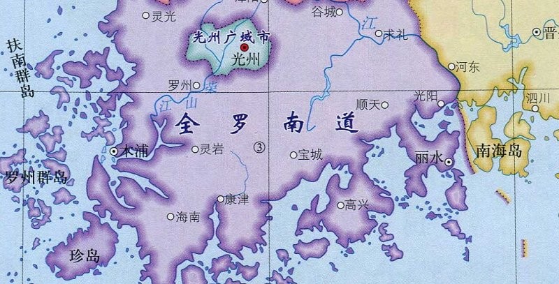 韩国地图中文版高清版