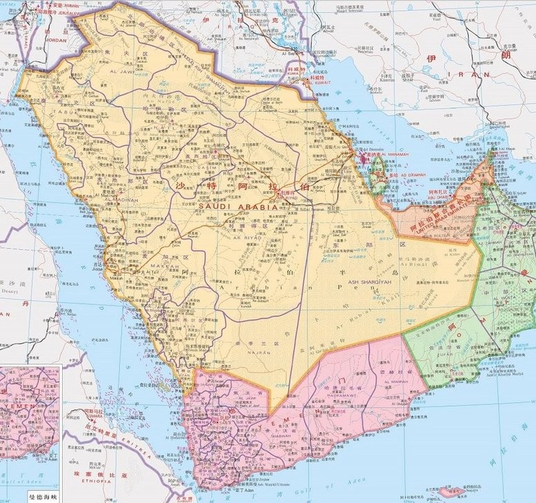 沙特阿拉伯地图高清版大图(1)