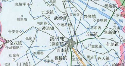 绵竹市地图高清版大图