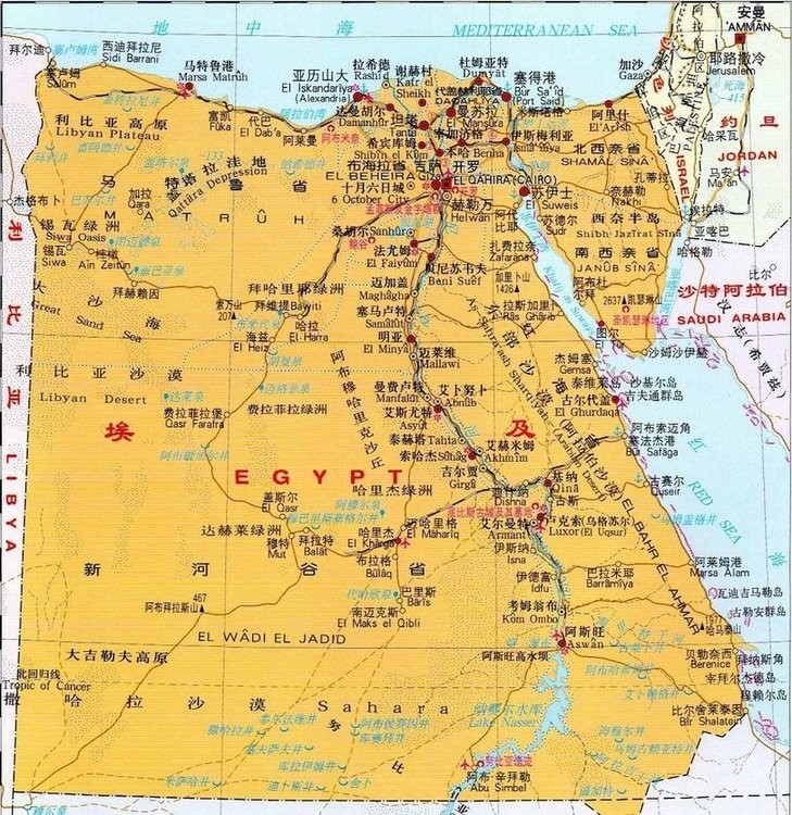埃及地图高清版大图