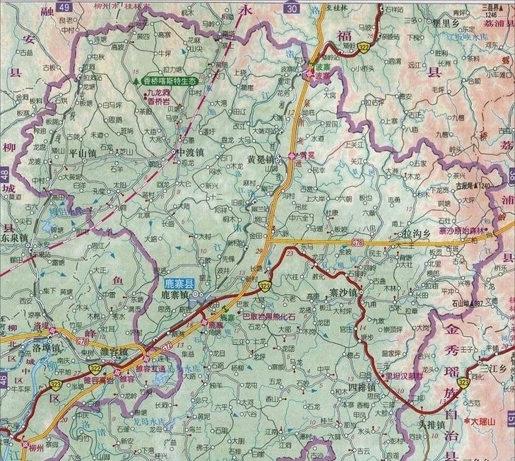 鹿寨县地图卫星地图