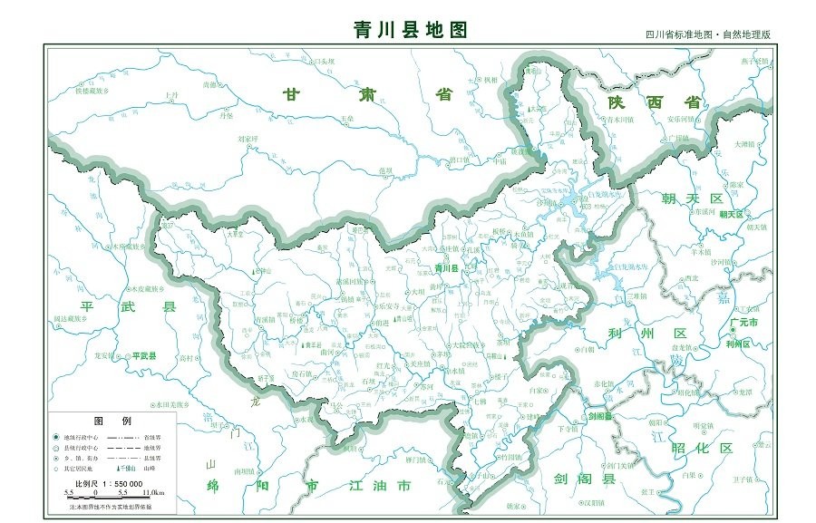 四川青川县地图完整版