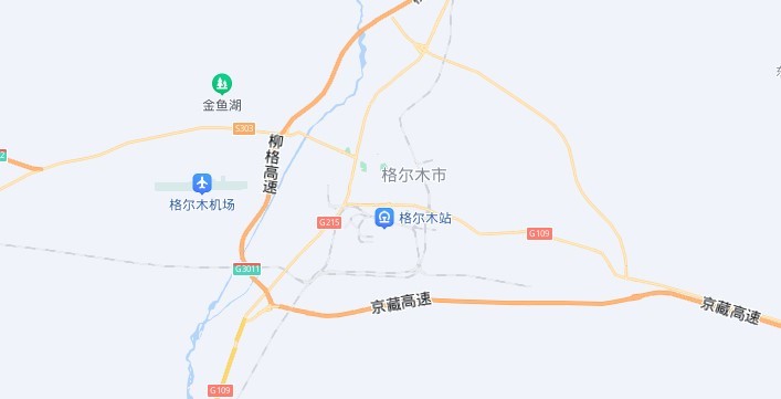 格尔木地图全图高清版青海地图