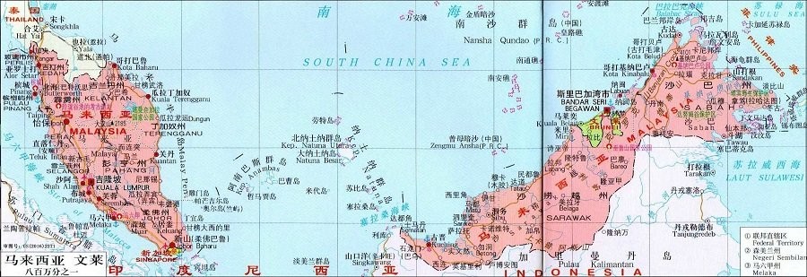 文莱地图中文版