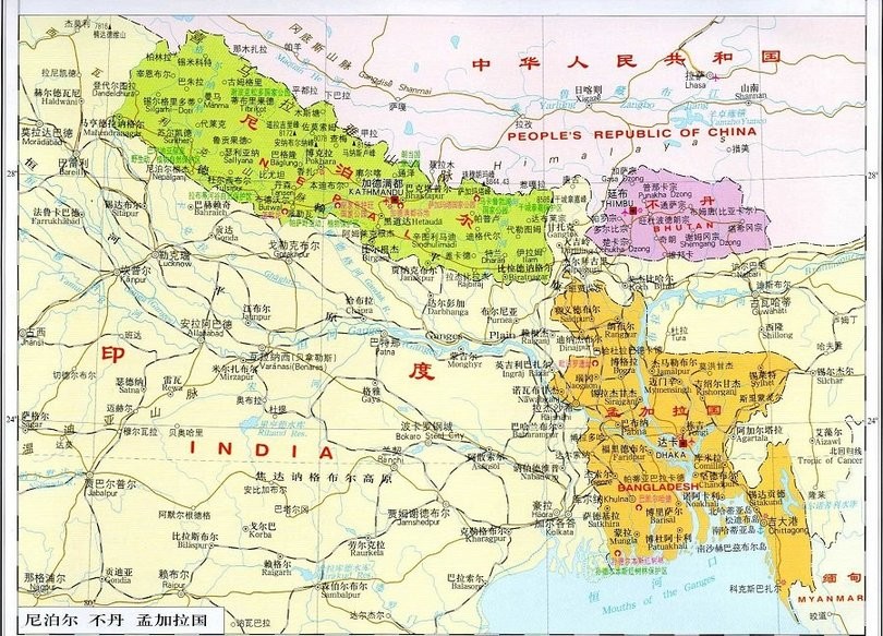 尼泊尔地图实景版