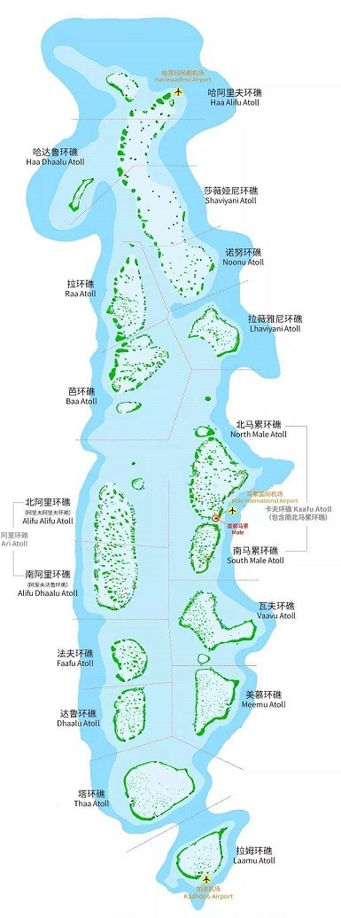 马尔代夫地图实景图