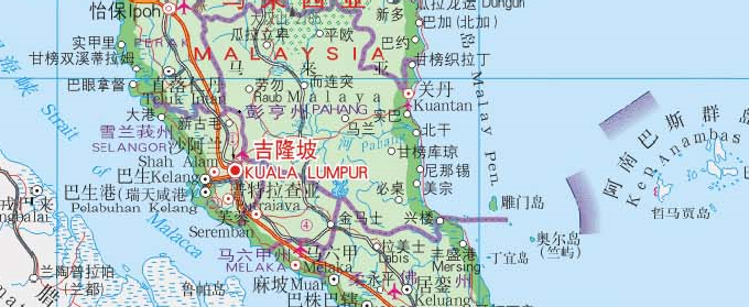 马来西亚地图高清版大图