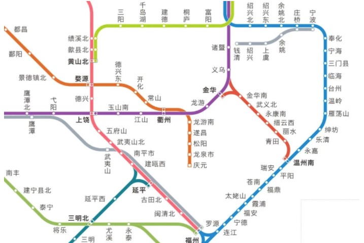 中国高铁运营线路图2021高清版(1)
