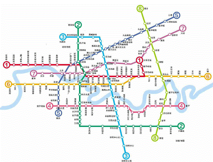 南宁地铁线路图最新版