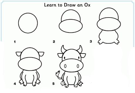 牛的简笔画图片带颜色儿童可爱版(1)