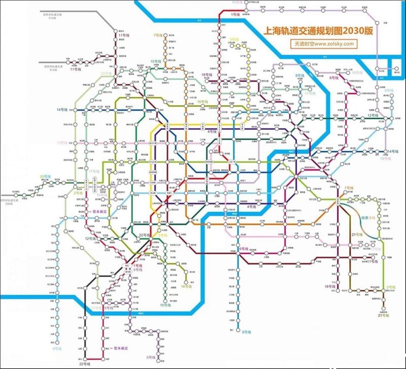 上海轨道交通2030运营图高清版(1)