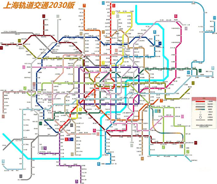 上海地铁规划图2030高清大图高清版(1)