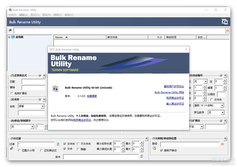 bulk rename utility文件重命名工具v3.1.0.0 绿色版(1)