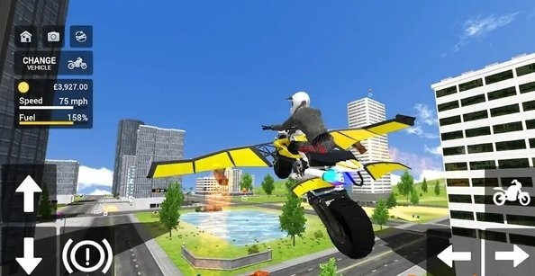 飞行摩托车模拟器无限金币版(1)
