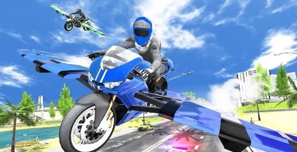 飞行摩托车模拟器无限金币版(2)