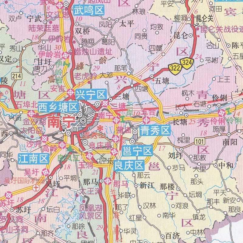 南宁交通地图最新版全图高清版	(1)