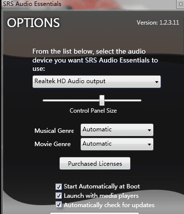 srs audio essentials音效增强软件v1.2.3 特别版(1)