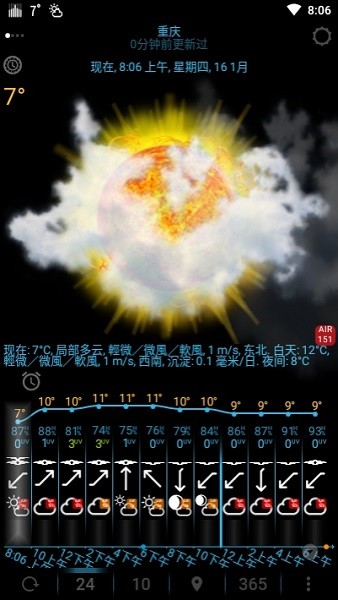 eweather hd7.9.5汉化版(超级天气)v7.9.5 安卓版(1)