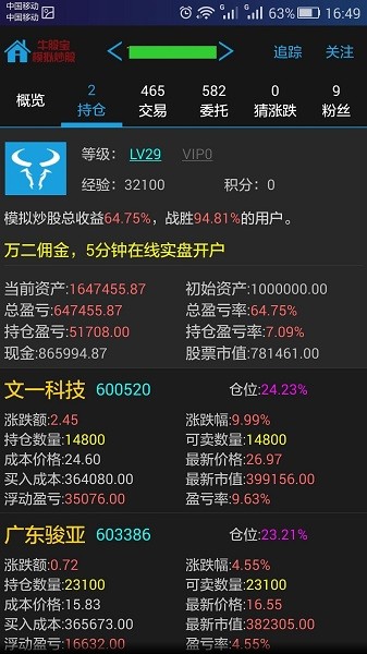 牛股宝模拟炒股票软件v9.7.0 安卓版(1)