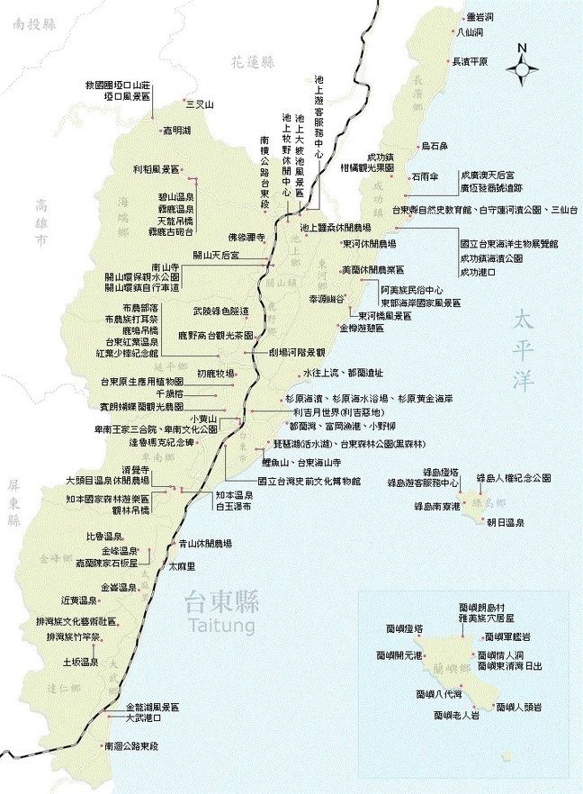 台湾台东县地图高清版大图(1)