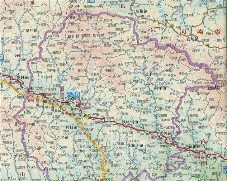 丹凤县地图高清版