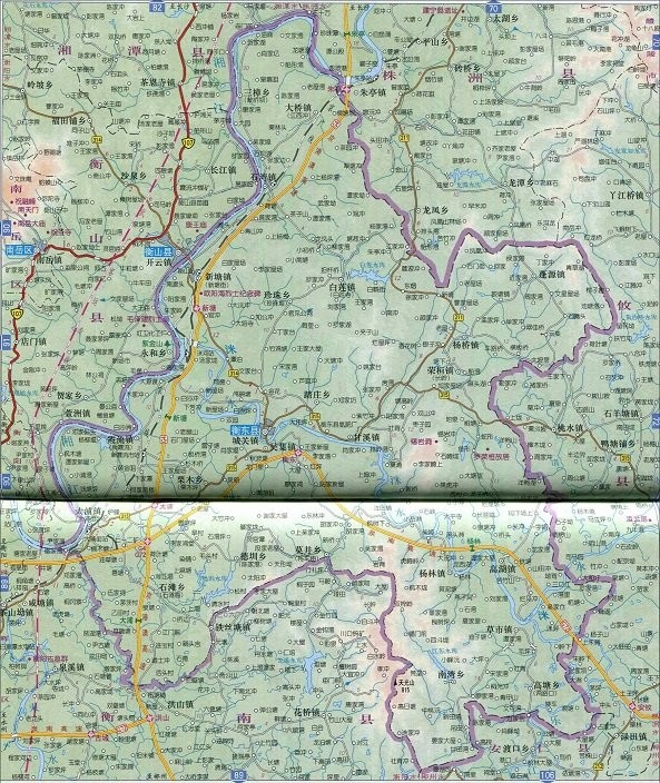 湖南省衡阳市衡东县地图可放大版-含各乡镇划分(1)