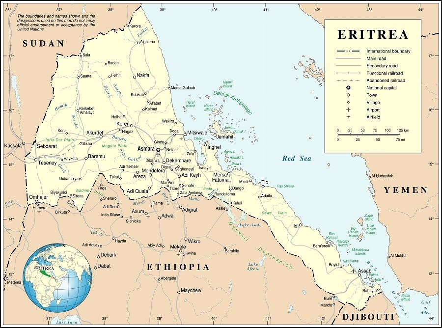 厄立特里亚地图中/英文版完整版(1)