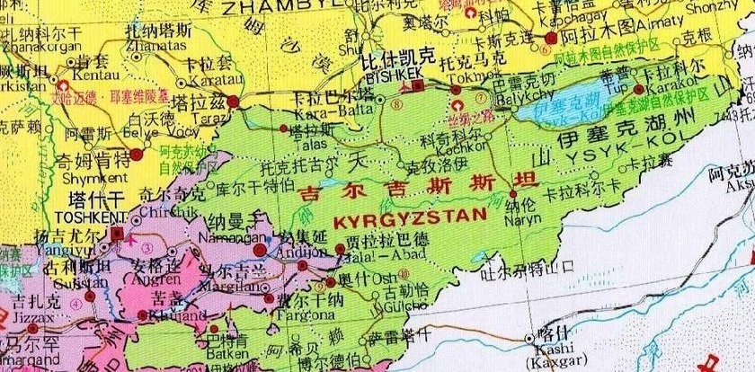 吉尔吉斯斯坦地图高清版
