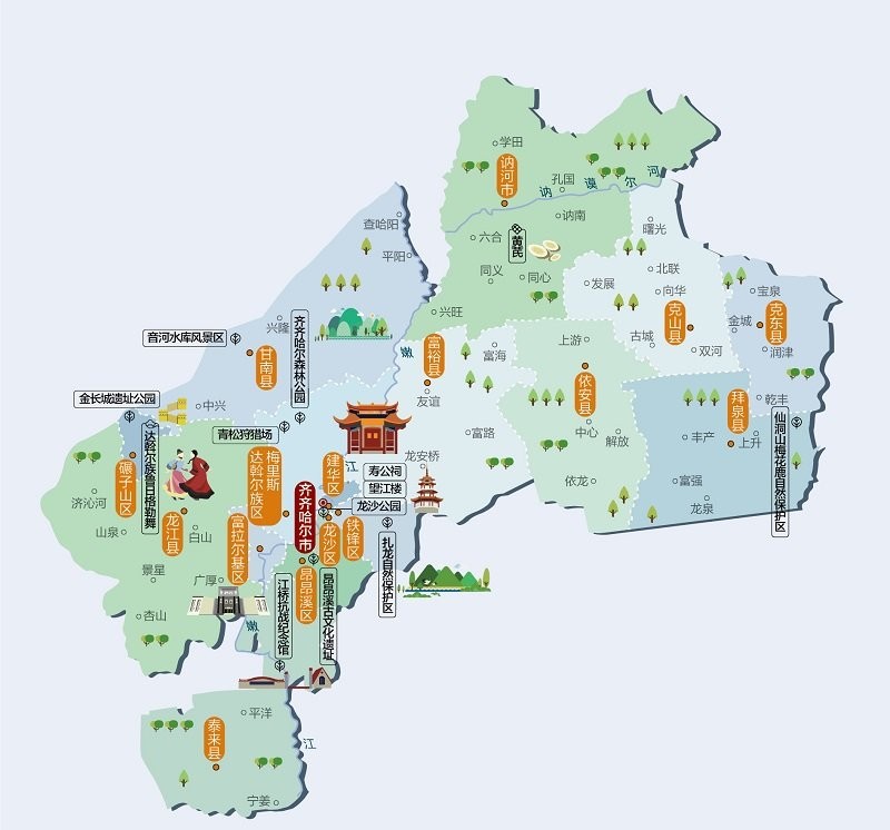 黑龙江省龙江县地图电子版(1)