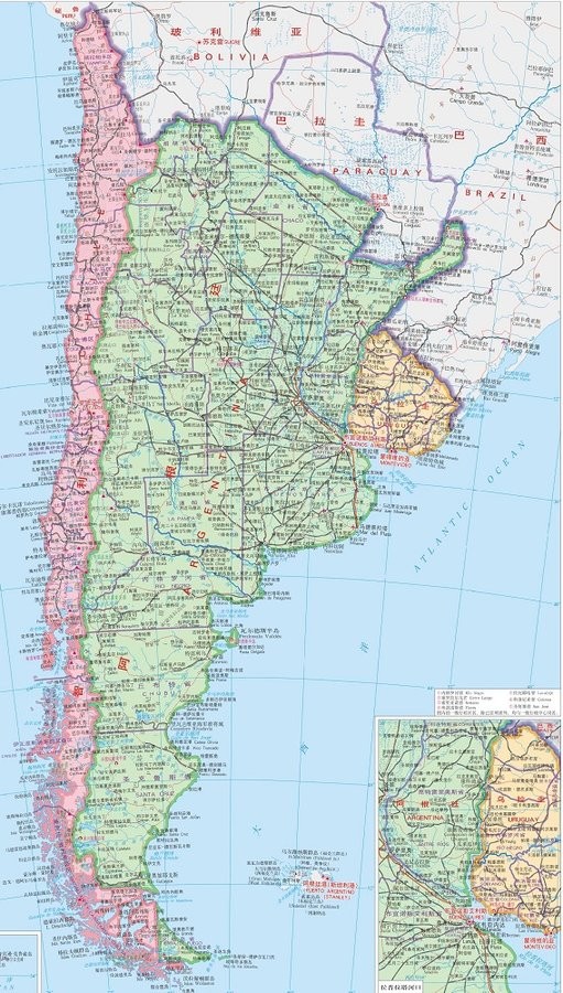 乌拉圭地图高清中文版可放大版(1)