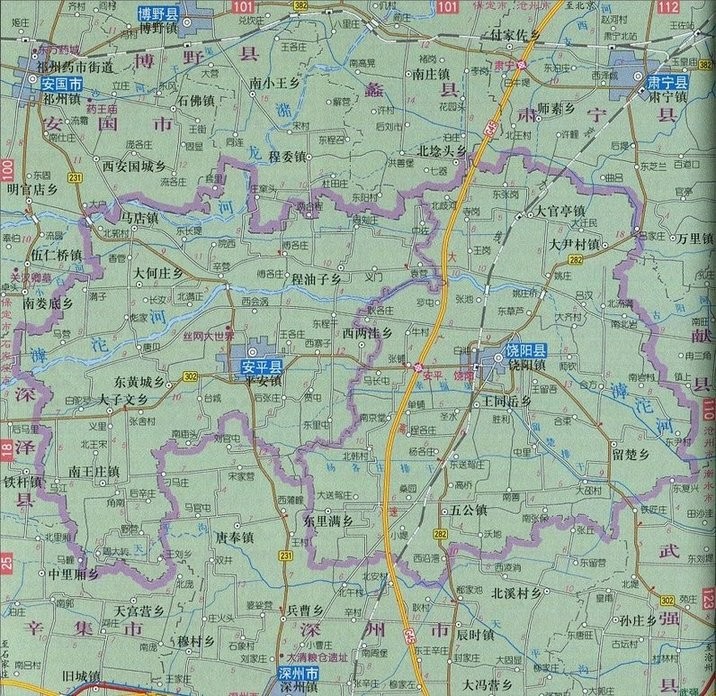 安平县地图高清版