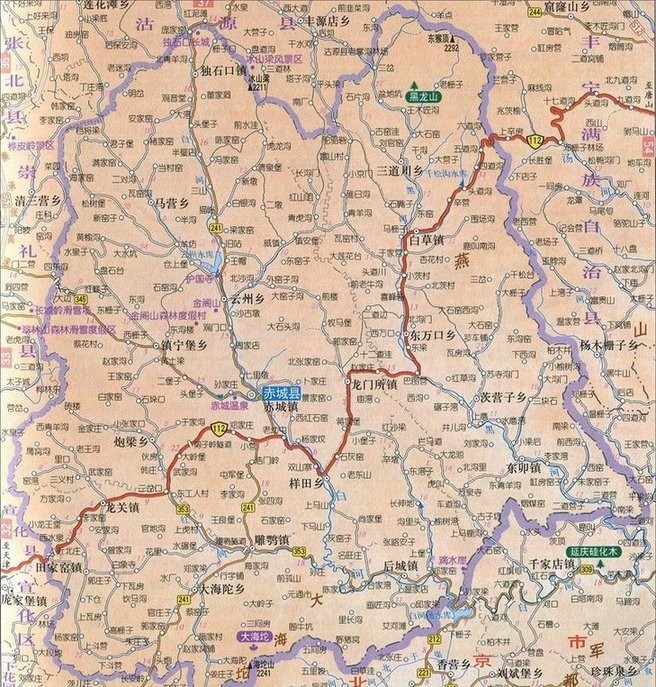 赤城县地图完整版