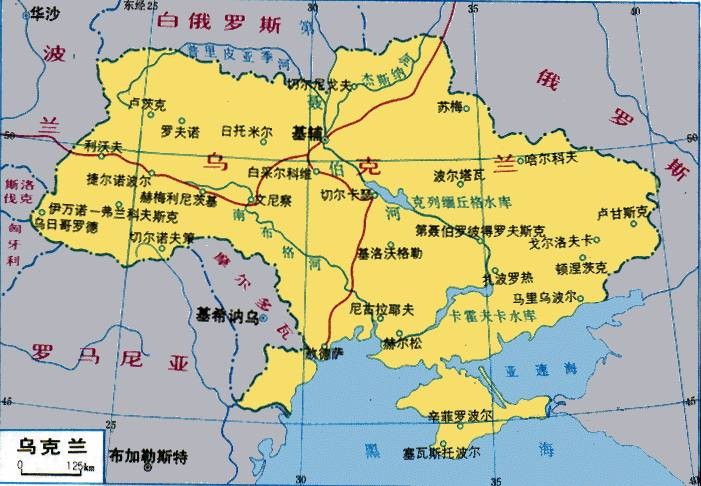 乌克兰地图高清版大图(2)