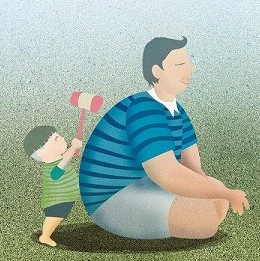 父亲节ppt模板范文 绿色版