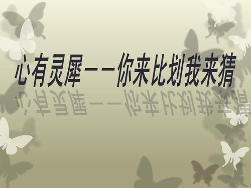 心有灵犀游戏词汇ppt 电脑版
