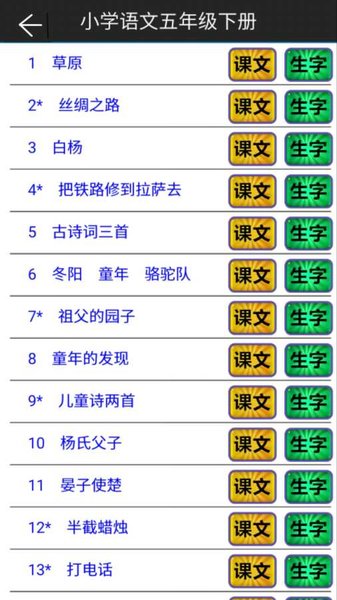 五年級下冊語文助手部編版(2)