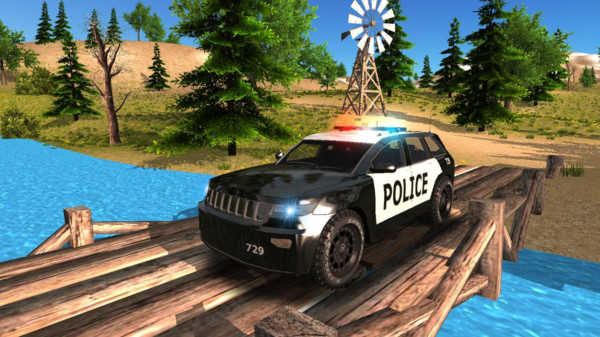 警车驶离公路(1)